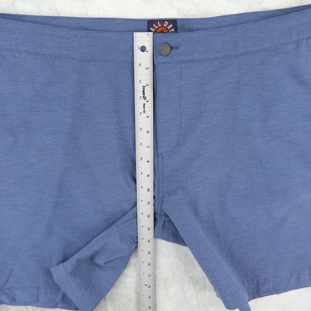 Faherty All Day Shorts Mens‎ 42 Blue Hybrid Quick Dry Stretch Boardshorts
